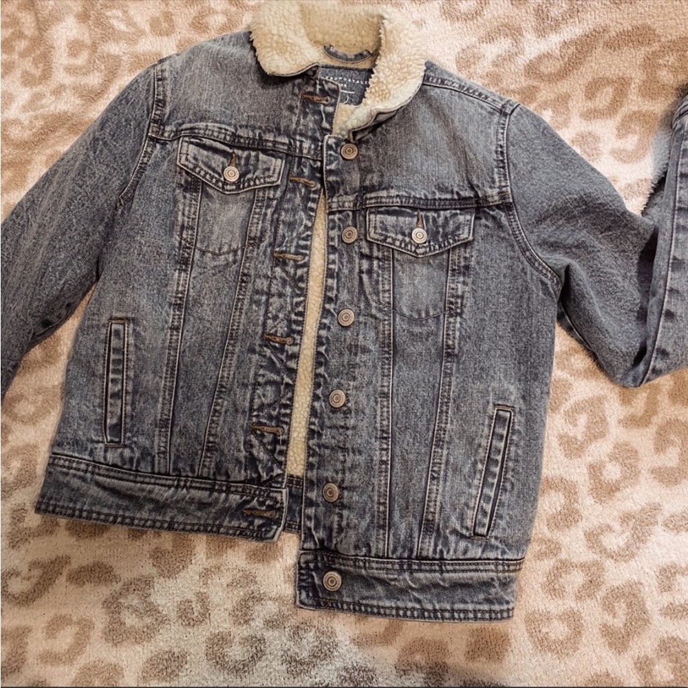 Aeropostale Sherpa/ Fleece Lined Denim Jacket